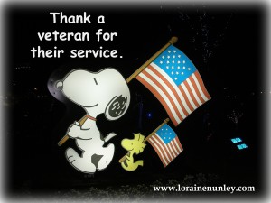 Thank a veteran for their service.   www.lorainenunley.com