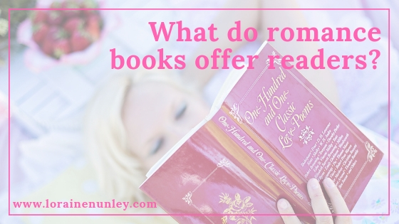 What do romance books offer readers? @LoraineNunley