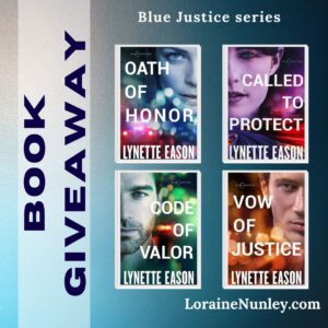 Blue Justice series by Lynette Eason book giveaway